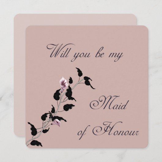 Serez-vous ma servante d'une invitation rose d'hon (Devant / Derrière)