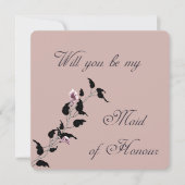 Serez-vous ma servante d'une invitation rose d'hon (Devant)