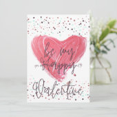 serez-vous ma valentine ? carte de la Saint-Valent (Debout devant)