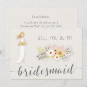 Serez-Vous Mes Cartes De Femme Avec Fleurs Roses (Devant / Derrière)