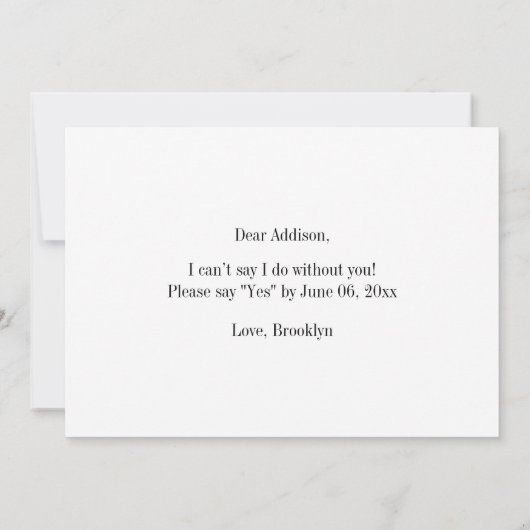 Serez-Vous Mes Cartes D'Épouse Fleurs Rouges (Dos)