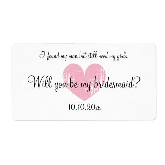 Serez-vous mes étiquettes de bouteille de vin de d (Devant)