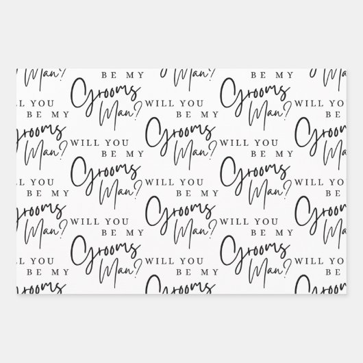 Serez-Vous Mes Feuilles D'Enveloppement Pour Groom (Devant 2)