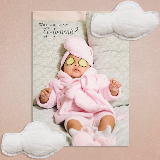 Serez-Vous Mes Godparents Invitation Photo Complet