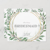 Serez-vous mon bouquet de feuillage de carte mère (Devant / Derrière)