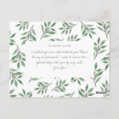 Serez-vous mon bouquet de feuillage de carte mère (Dos)