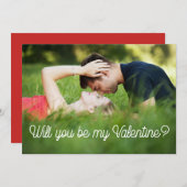 Serez-vous mon carte photo moderne Valentine ? (Devant / Derrière)