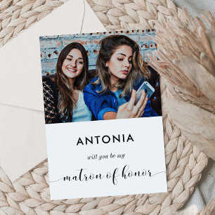 Serez-vous mon chef d'honneur carte photo de propo