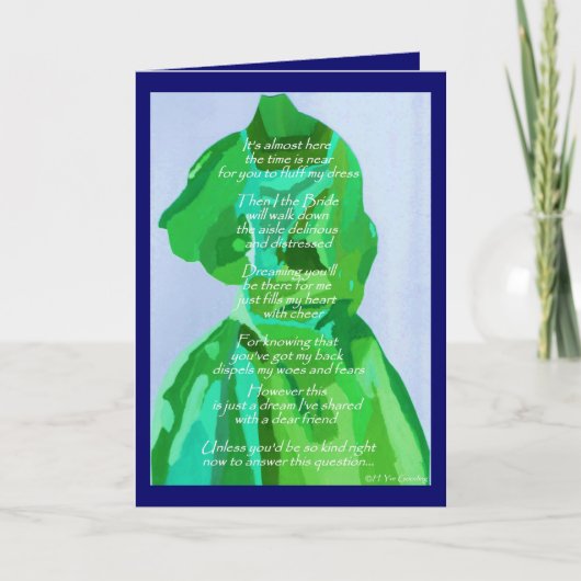 Serez-Vous Mon Chef D'Honneur Carte Printemps/Été (Devant)