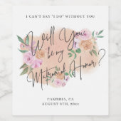 Serez-vous mon chef d'honneur ? Étiquette à vin (Étiquettes simples)