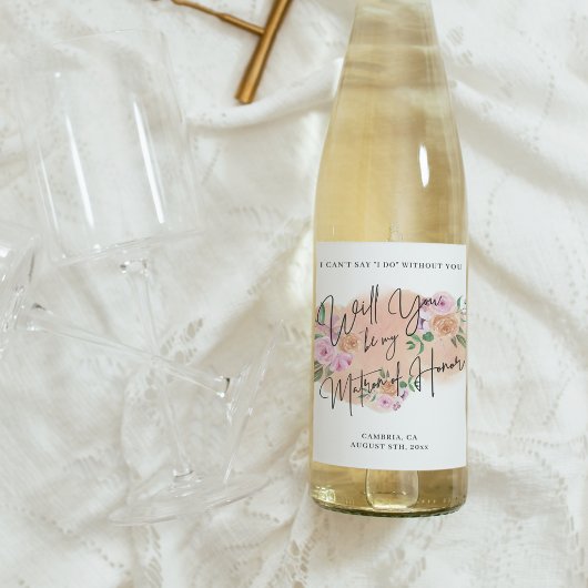 Serez-vous mon chef d'honneur ? Étiquette à vin