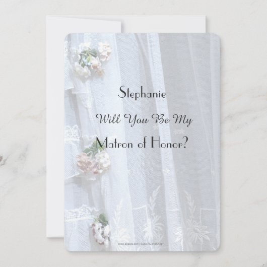 Serez-vous mon chef d'honneur Invitation de dentel (Devant)