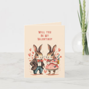 Serez-Vous Mon Couple De Lapin Valentin