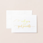 Serez-Vous Mon Dieu Parents Demande Carte (Devant avec enveloppe)