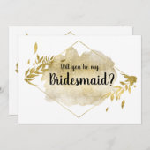 Serez-Vous Mon Effet De Foliage D'Or De La Carte D (Devant / Derrière)