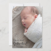 Serez-Vous Mon Godmère Invitation Pleine Photo (Devant)