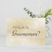 Serez-vous mon Groomsman avec Man Image Invitation (Debout devant)