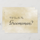 Serez-vous mon Groomsman avec Man Image Invitation (Devant / Derrière)