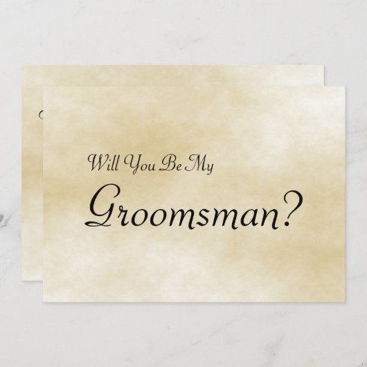 Serez-vous mon Groomsman avec Man Image Invitation (Devant / Derrière)
