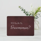 Serez-vous mon Groomsman avec Man Image Invitation (Debout devant)