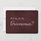 Serez-vous mon Groomsman avec Man Image Invitation (Devant)