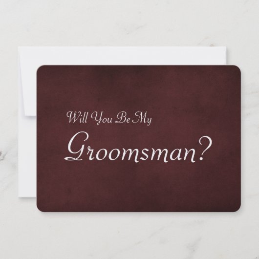 Serez-vous mon Groomsman avec Man Image Invitation (Devant)