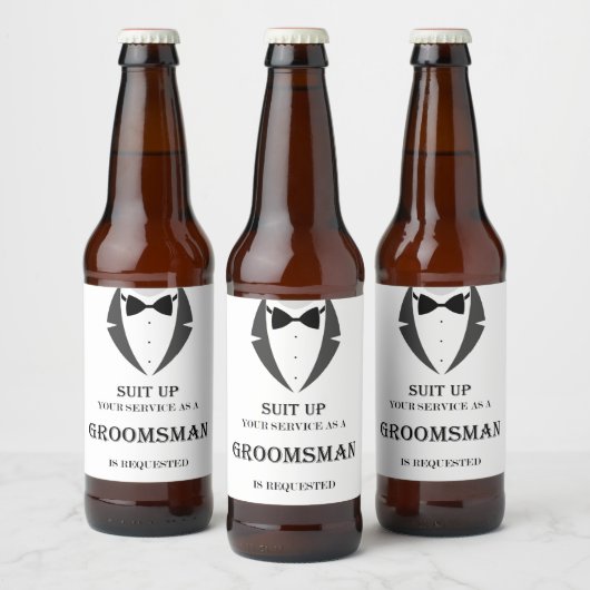Serez-Vous Mon Groomsman Bière Étiquette (Bouteilles)