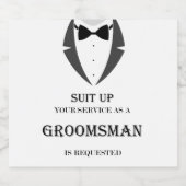 Serez-Vous Mon Groomsman Bière Étiquette (Étiquettes simples)