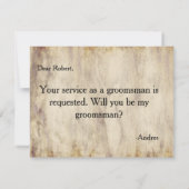 Serez-vous mon Groomsman ? Invitation (Dos)