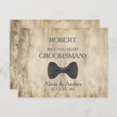 Serez-vous mon Groomsman ? Invitation (Devant / Derrière)