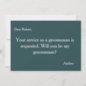 Serez-vous mon Groomsman ? Invitation (Dos)