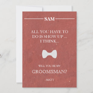 Serez-Vous Mon Groomsman ? Invitation