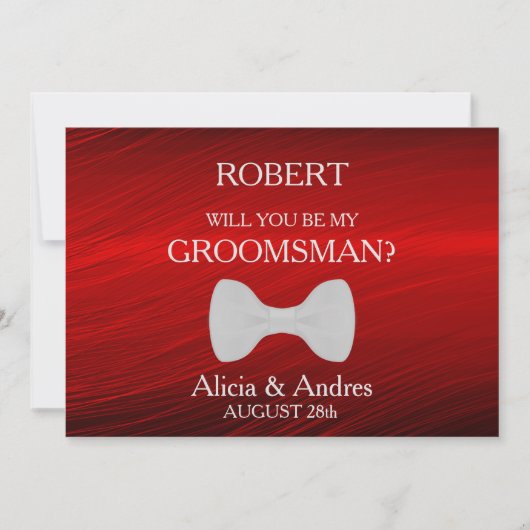 Serez-vous mon Groomsman ? Invitation (Devant)