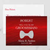 Serez-vous mon Groomsman ? Invitation (Devant / Derrière)