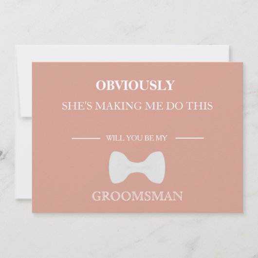 Serez-Vous Mon Groomsman ? Invitation (Devant)