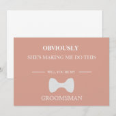 Serez-Vous Mon Groomsman ? Invitation (Devant / Derrière)