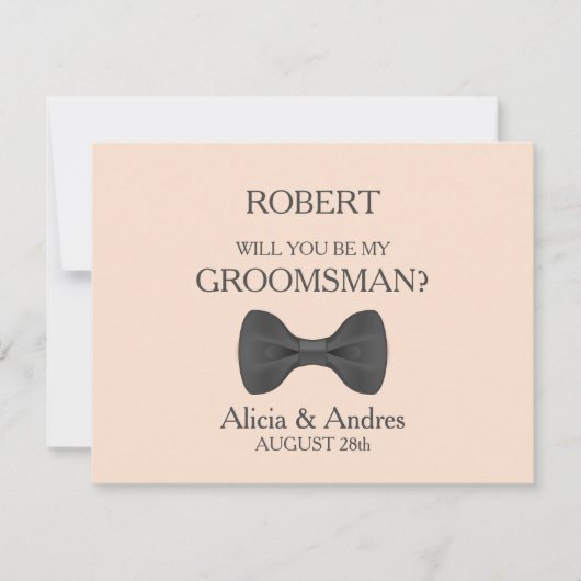 Serez-vous mon Groomsman ? Invitation (Devant)