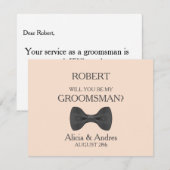 Serez-vous mon Groomsman ? Invitation (Devant / Derrière)