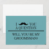 Serez-vous mon Groomsman ? Invitation (Devant / Derrière)