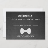 Serez-Vous Mon Groomsman ? Invitation (Devant)