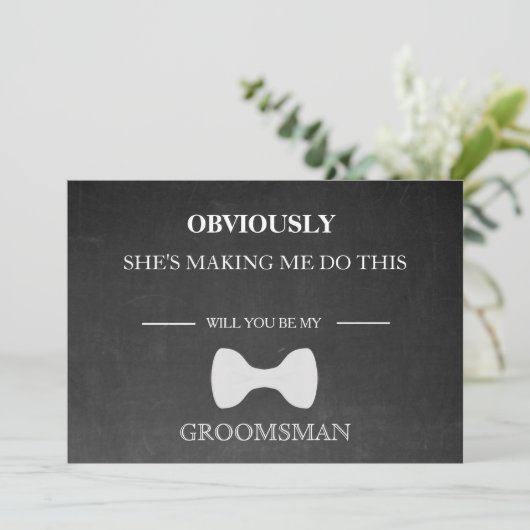 Serez-Vous Mon Groomsman ? Invitation (Debout devant)
