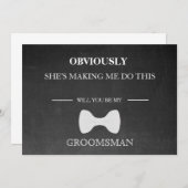 Serez-Vous Mon Groomsman ? Invitation (Devant / Derrière)