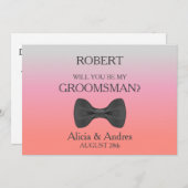 Serez-vous mon Groomsman ? Invitation (Devant / Derrière)