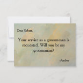 Serez-vous mon Groomsman ? Invitation (Dos)