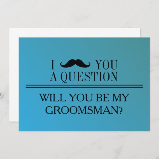 Serez-vous mon Groomsman ? Invitation (Devant / Derrière)