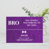 Serez-Vous Mon Groomsman ? Invitation (Debout devant)