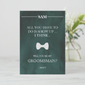 Serez-Vous Mon Groomsman ? Invitation (Debout devant)