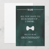 Serez-Vous Mon Groomsman ? Invitation (Devant / Derrière)