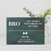 Serez-Vous Mon Groomsman ? Invitation (Debout devant)