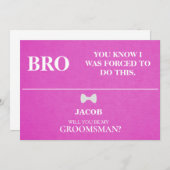 Serez-Vous Mon Groomsman ? Invitation (Devant / Derrière)